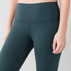 Lululemon High Rise 7/8 hunter green pants size 8